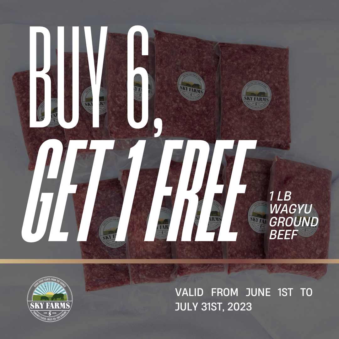 American Wagyu Ground Beef Buy 6 Get 1 Free Sky Farms Idaho